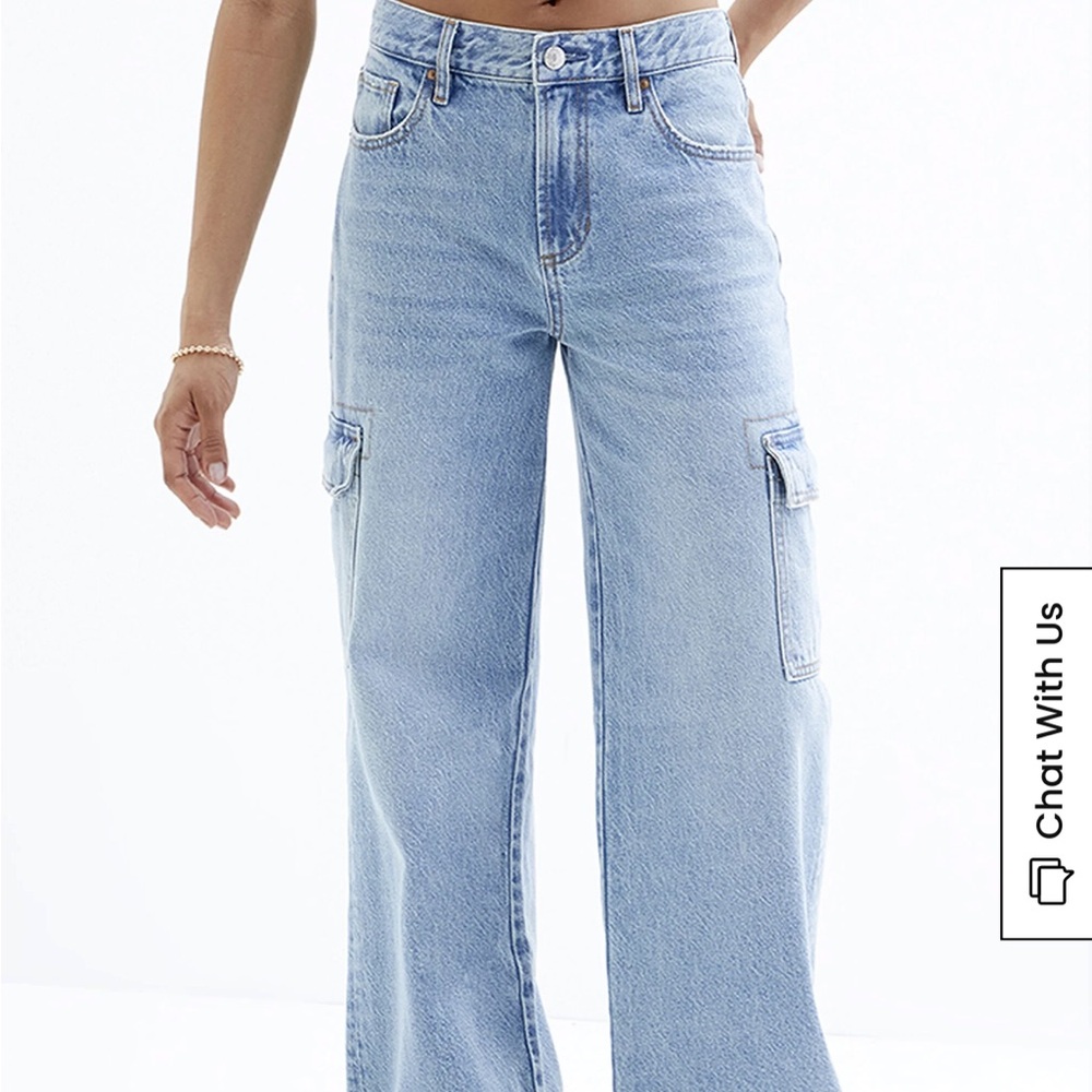 PacSun Blue Flare Wide Leg Jeans